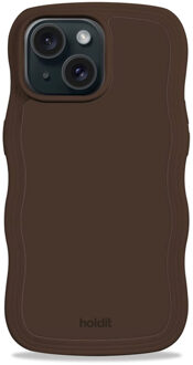 Holdit Wavy Case voor de Apple iPhone 17e / 16e / 15 / 14 / 13 - Chocolate Bruin