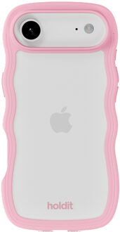 Holdit Wavy Case voor de Apple iPhone Air - Transparent / Pink Roze