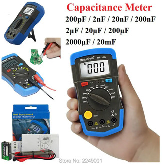 HoldPeak HP-36D Digital Capacitance Meter Capacitor Tester Circuit pF/ nF/ uF/ mF