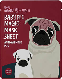 Holika Holika Baby Pet Magic Mask Sheet Anti-Wrinkle Pug maseczka pielęgnacyjna do twarzy na bawełnianej płachcie