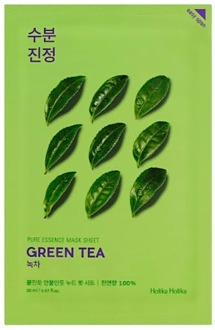 Holika Holika Green Tea Pure Essence Mask Sheet - Canvas Mask For Sensitive And Reddish Skin