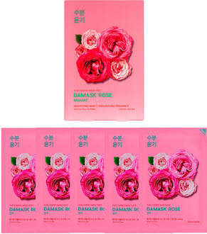 Holika Holika Pure Essence Mask Sheet (5 Masks) 155ml (Various Options) - Damask Rose
