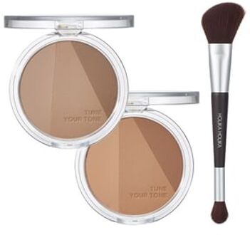 Holika Holika Tone Tuning Shading Brush Set - 2 Colors #02 Warm Grown