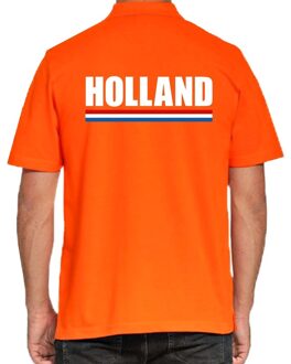 Holland polo t-shirt oranje Kingsday voor heren L - Feestshirts