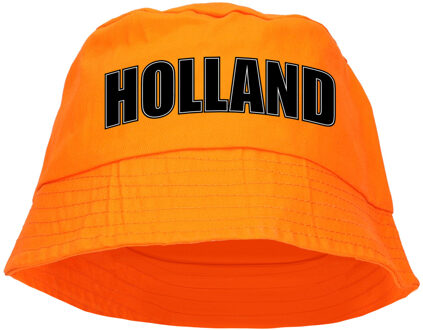 Holland supporter vissershoedje / hoedje oranje voor Koningsdag en EK / WK fans - Verkleedhoofddeksels