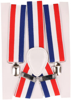 Holland supporters Bretels - rood/wit/blauw - Nederlandse vlag kleuren - volwassenen Multi