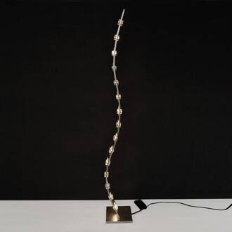 Hollander 15-lichts vloerlamp Cubo zilver, zwart, transparant