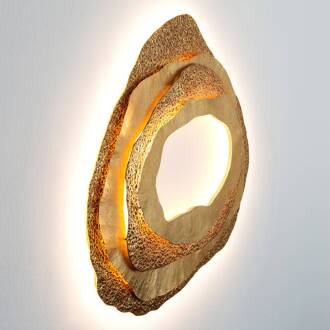 Hollander Coral LED wandlamp, organisch Form goud, oranje