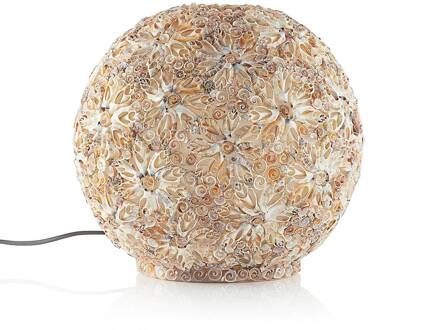 Hollander Decoratieve tafellamp MUSCHELBALL, 30 cm beige,bruin