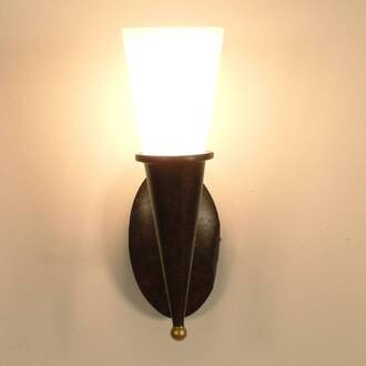 Hollander Eenvoudige wandlamp CARTOCCIO bruin, wit, goud