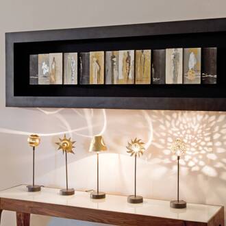 Hollander Elegante ijzeren tafellamp Schneckenhut Gold bruin, goud