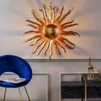 Hollander Fascinerende wandlamp SONNE GOLD GIGANTE goud