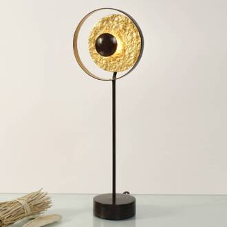 Hollander Goud-bruine tafellamp Satellite, 42 cm bruin, goud
