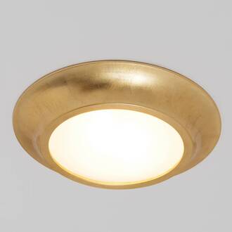 Hollander Gouden keramische plafondlamp Spettacolo goud, wit gesatineerd
