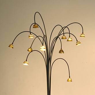 Hollander Indrukwekkende LED vloerlamp Fontaine bruin-goud bruin, goud