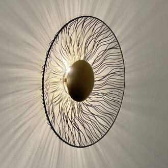 Hollander Indrukwekkende wandlamp Valentina Due bruin, goud