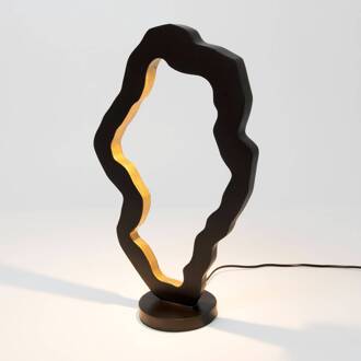 Hollander LED tafellamp Infernale, origineel ontwerp zwart-bruin, goud