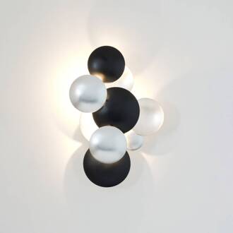 Hollander LED wandlamp Bolladaria 3-lamps zilver/zwart zilver, zwart