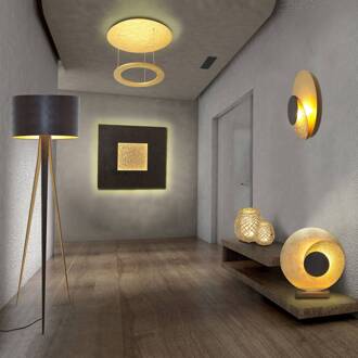 Hollander LED wandlamp Eclipse van ijzer bruinzwart, goud