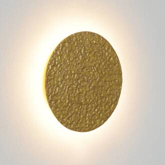 Hollander LED wandlamp Meteor, goudkleurig, Ø 27 cm, ijzer