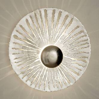 Hollander LED wandlamp Pietro, ronde vorm, zilver