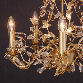 Hollander Magnifieke kroonluchter Buono 5-lichts goud goud, transparant