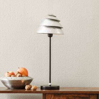 Hollander Mooi gevormde tafellamp Snail One zwart, bruin, zilver