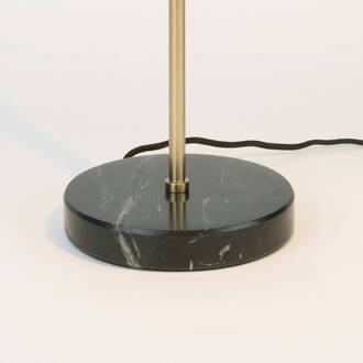 Hollander Oktavia tafellamp, zwart/goudkleurig, hoogte 58 cm, marmer matzwart, goudkleurig