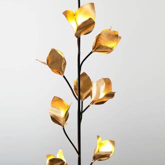 Hollander Poesia vloerlamp, 9-lamps zwart-bruin, goud