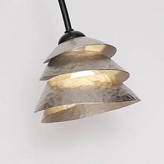 Hollander Slanke vloerlamp Snail One zwart, bruin, zilver