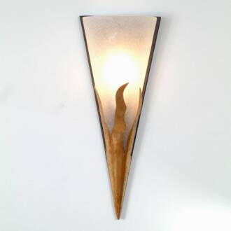 Hollander Stijlvolle wandlamp FIAMMA roest-goudkleurig wit, goud, roest