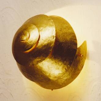 Hollander Stijlvolle wandlamp SNAIL ONE goud