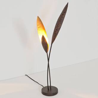 Hollander Strelicie - een verfijnde LED tafellamp zwart-bruin, goud