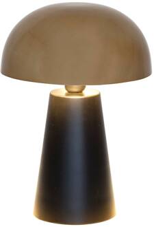 Hollander Tafellamp Fungo, onder stralend, zwart/goud zwart, goud