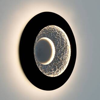 Hollander Urano LED wandlamp, bruin-zwart-zilver, Ø 60 cm, ijzer bruin-zwart, goud, rood-goud