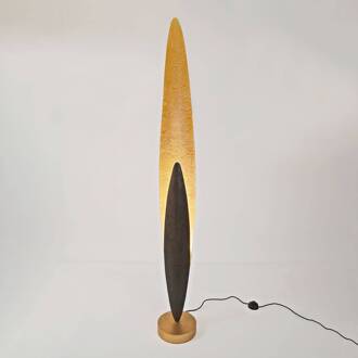 Hollander Vloerlamp Lingua, goud bruin, zwart, goud