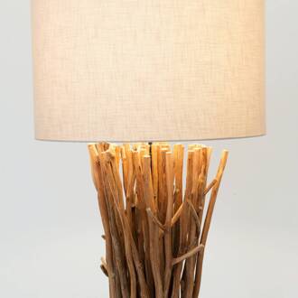 Hollander Vloerlamp Palmaria, houtkleurig/beige, hoogte 177 cm, hout houtkleurig, beige