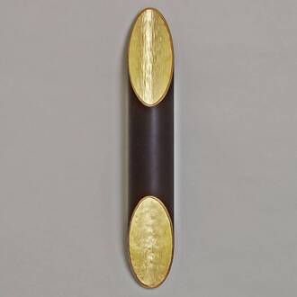 Hollander Wandlamp Organo hoogte 55 cm antraciet, goud gehamerd