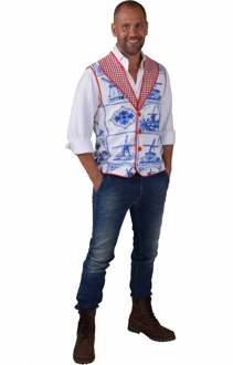 Hollandse Gilet delftsblauw Multikleur - Print