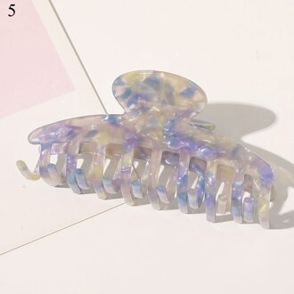 Holle Haar Clip Acryl Haarspelden Grote Haar Klauwen Vrouwen Acetaat Luipaard Print Geometrische Barrette Meisjes Haar Accessoires 5