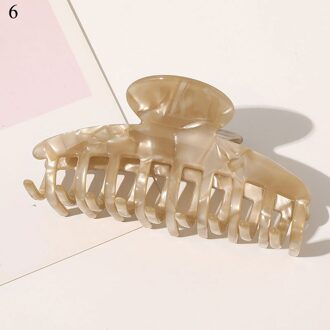 Holle Haar Clip Acryl Haarspelden Grote Haar Klauwen Vrouwen Acetaat Luipaard Print Geometrische Barrette Meisjes Haar Accessoires 6