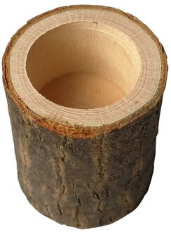 Holle Houten Stake Houten Ambachten Kandelaar Kleine Pot Hollow Houten Staak Plantenbakken Voor Vetplanten Woondecoratie groot