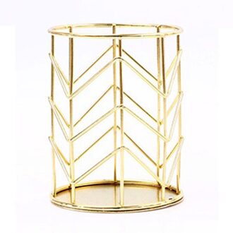 Holle Pen Potlood Borstel Pot Holder Make Borstels Opslag Bureau Organisator Container Organizer Briefpapier goud