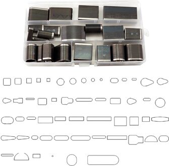 Holle Punch Cutter Set Multifunctionele 24/39/52/55 Vorm Stijl Hollow Perforator Telefoon Holster Ponsen Diy gereedschap 55stk