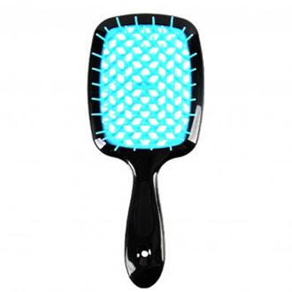 Holle Raster Droog Nat Gebruik Hoofdhuid Massage Salon Kapsel Tool Kappers Kam Hoofdhuid Massage Borstel Kam Haar Wassen Kam Blauw