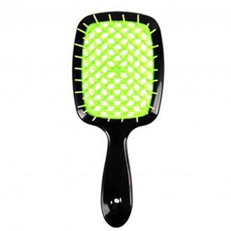 Holle Raster Droog Nat Gebruik Hoofdhuid Massage Salon Kapsel Tool Kappers Kam Hoofdhuid Massage Borstel Kam Haar Wassen Kam groen