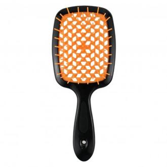 Holle Raster Droog Nat Gebruik Hoofdhuid Massage Salon Kapsel Tool Kappers Kam Hoofdhuid Massage Borstel Kam Haar Wassen Kam Oranje