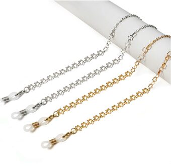 Holle Vijfpuntige Ster Masker Lanyard Masker Touw Glazen Lanyard Ketting Anti-verloren Anti Glazen Touw glazen Ketting Grijs