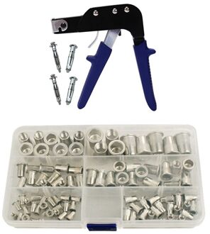 Holle Wand Anker Instelling Tool Heavy Duty Tool Met 93Pcs Rvs Rivet Nut Insert Moer Moer Kit