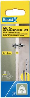 Hollewandpluggen | Ø8x32 | Voor 3-13 mm plaatdkikte | 25kg draagkracht | 10 stuks in doos - 5001546